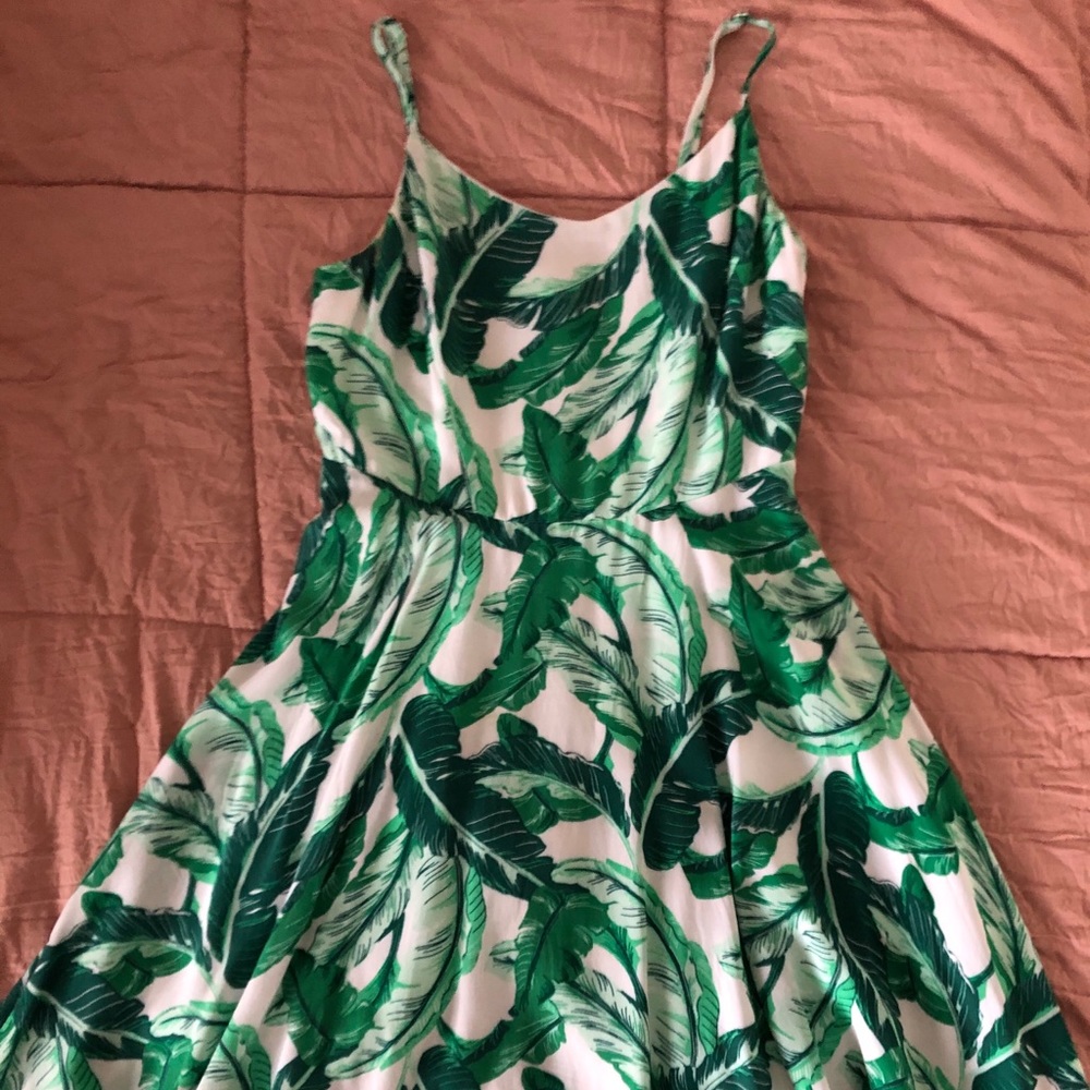 Palm leaf summer dress